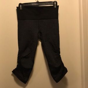 Cropped Lululemon Pants with subtle print
